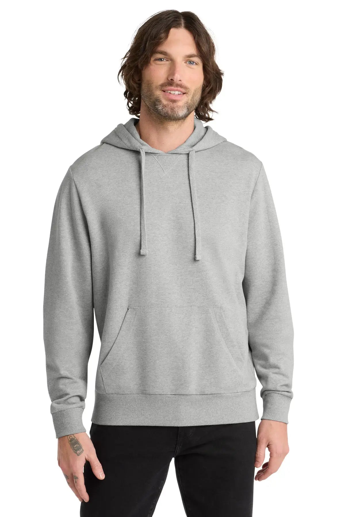 Allmade Al4000 Allmade Unisex Organic French Terry Pullover Hoodie - Granite Gray Heather - Adult Xs