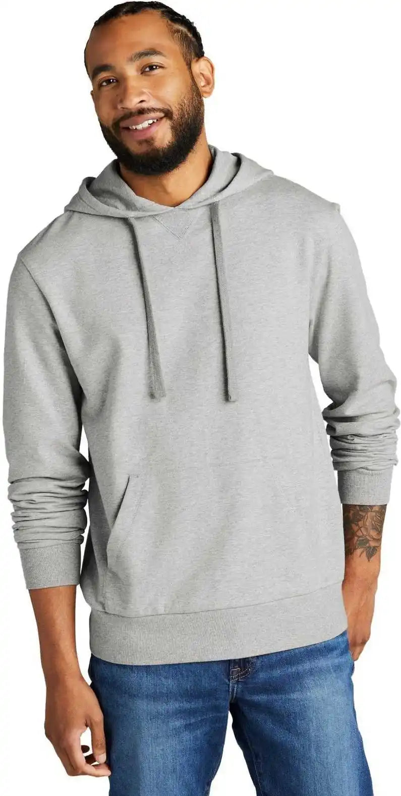 Allmade Al4000 Unisex Organic French Terry Pullover Hoodie Granite Grey Heather