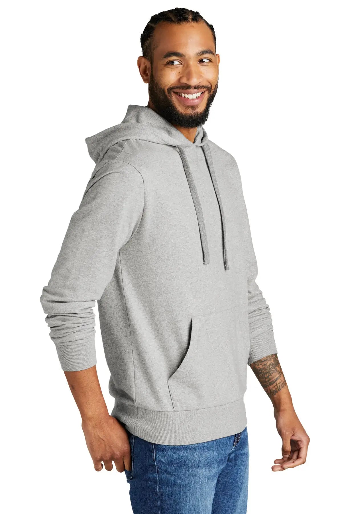Allmade Al4000 Allmade Unisex Organic French Terry Pullover Hoodie - Granite Gray Heather