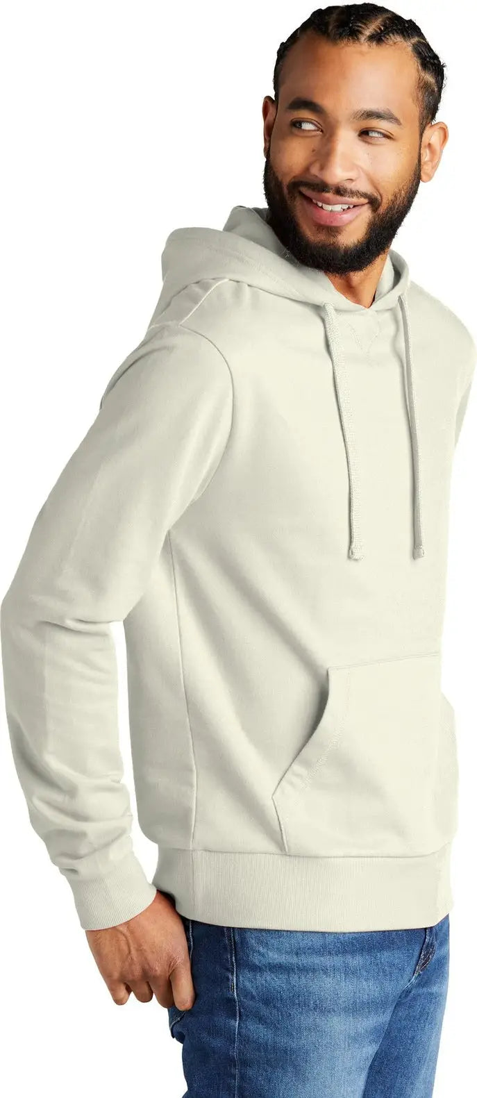 Allmade Al4000 Allmade Unisex Organic French Terry Pullover Hoodie - White Sand