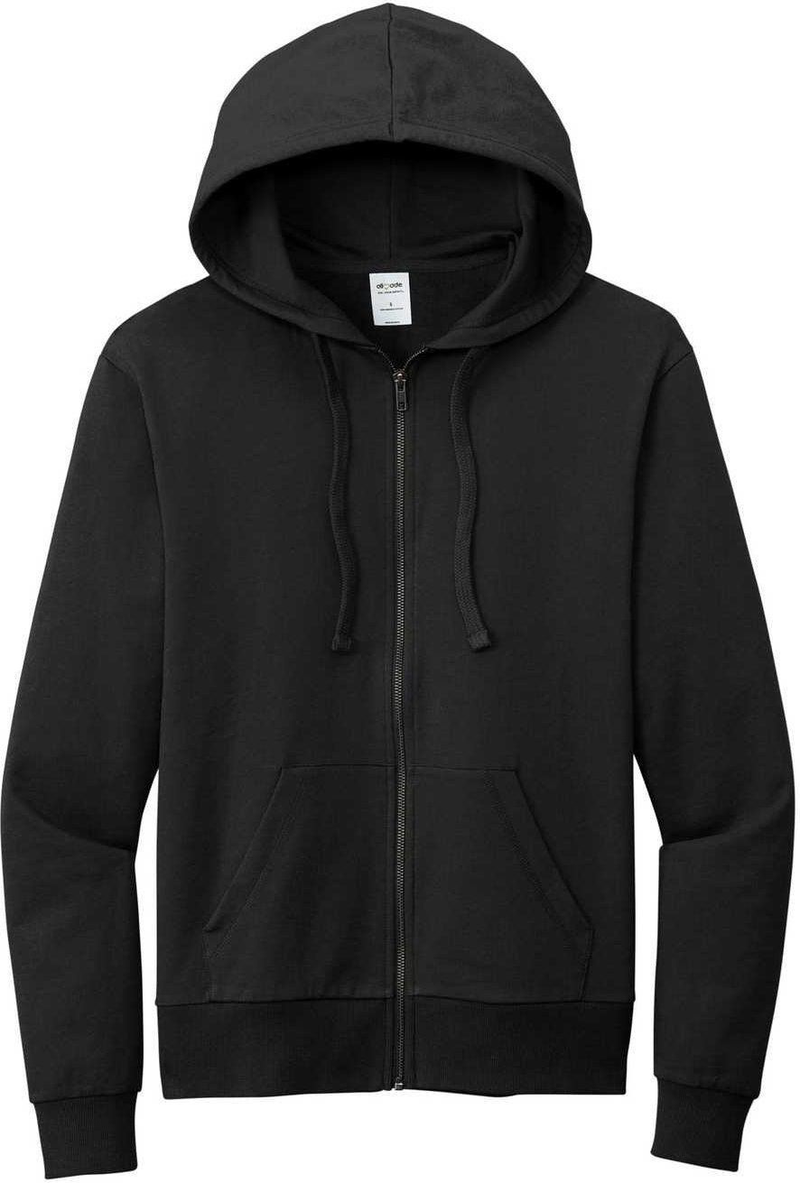 Allmade Al4002 Unisex Organic French Terry Full-zip Hoodie - Deep Black