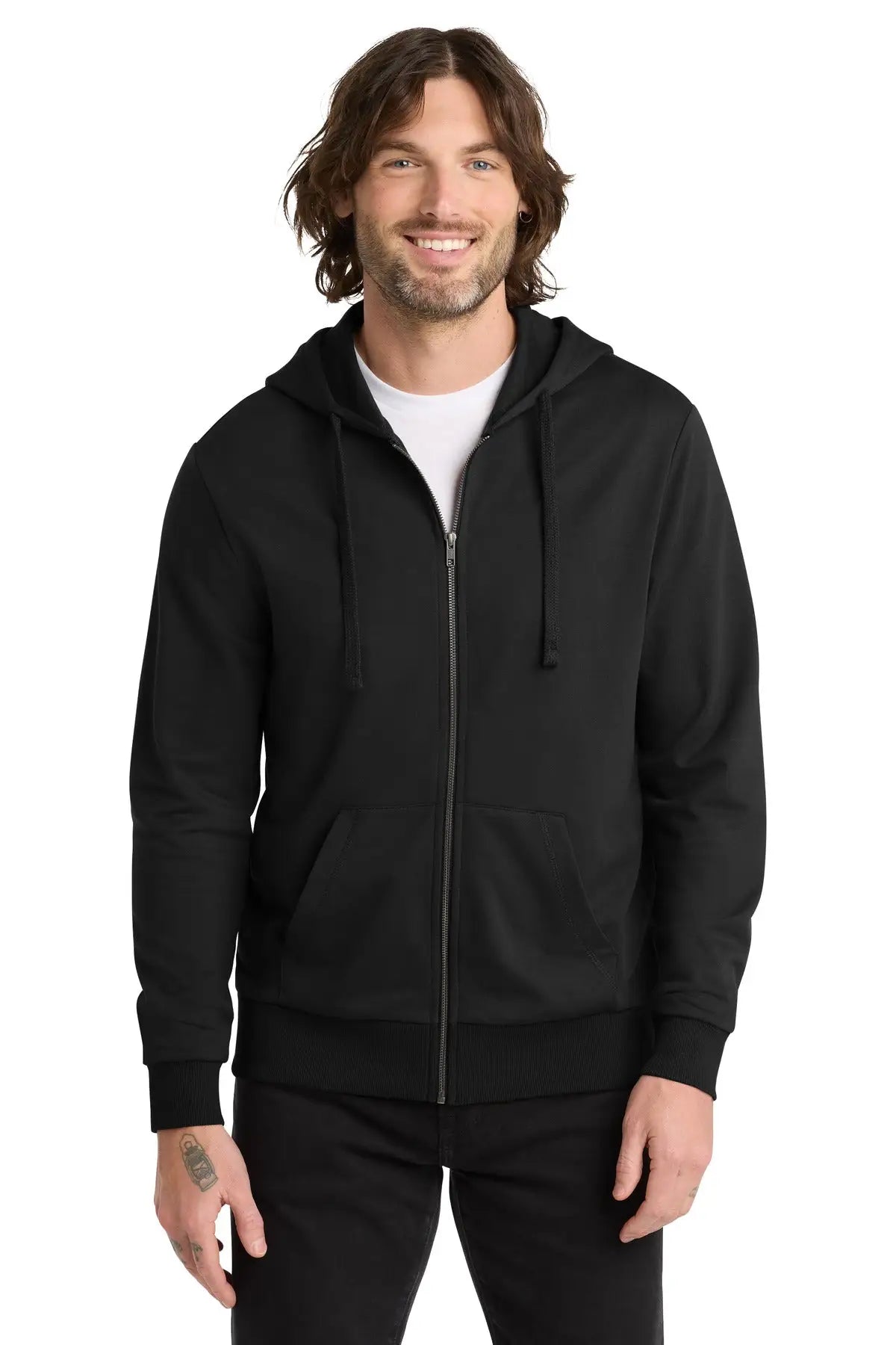Allmade Al4002 Allmade Unisex Organic French Terry Full-zip Hoodie - Deep Black - Adult Xs