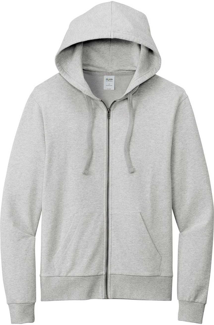 Allmade Al4002 Unisex Organic French Terry Full-zip Hoodie - Granite Grey Heather