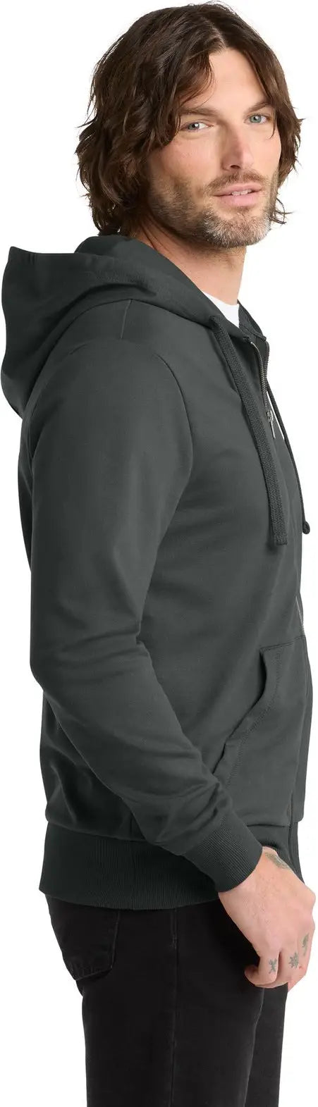 Allmade Al4002 Allmade Unisex Organic French Terry Full-zip Hoodie - Terrain Gray