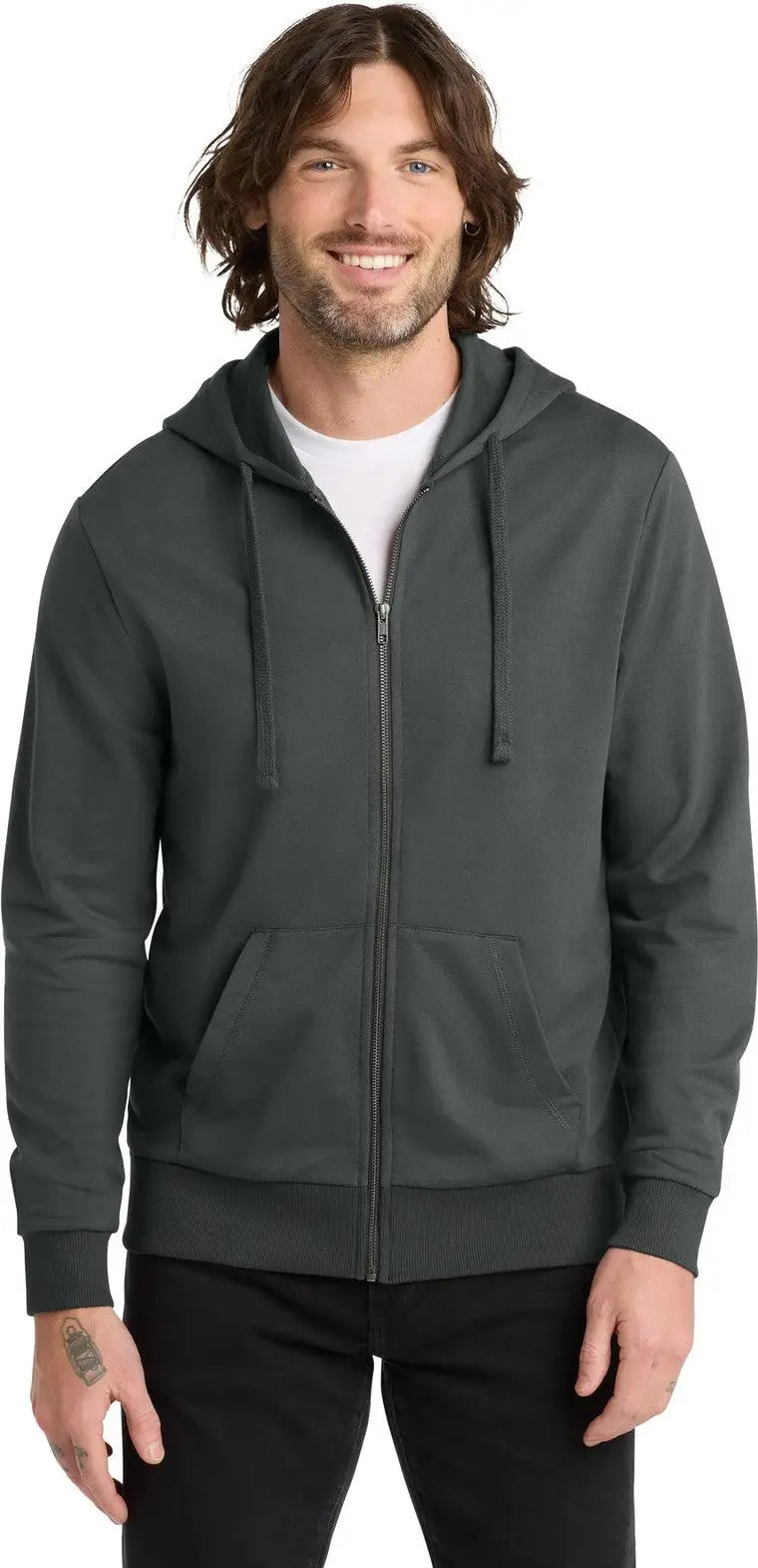 Allmade Al4002 Allmade Unisex Organic French Terry Full-zip Hoodie - Terrain Gray - Adult Xs