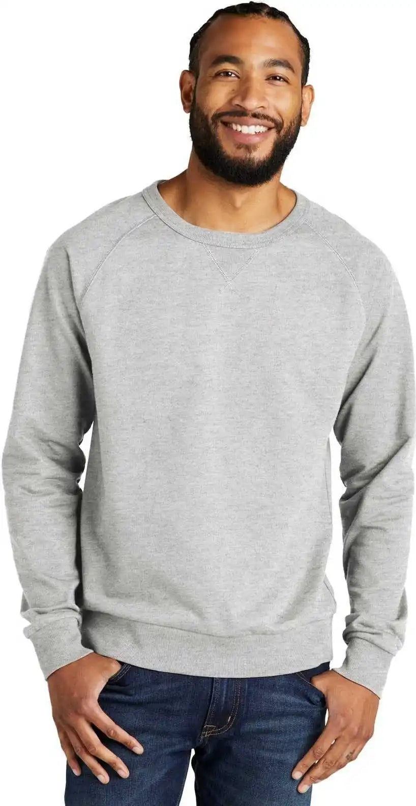 Allmade Al4004 Unisex Organic French Terry Crewneck Sweatshirt - Granite Grey Heather