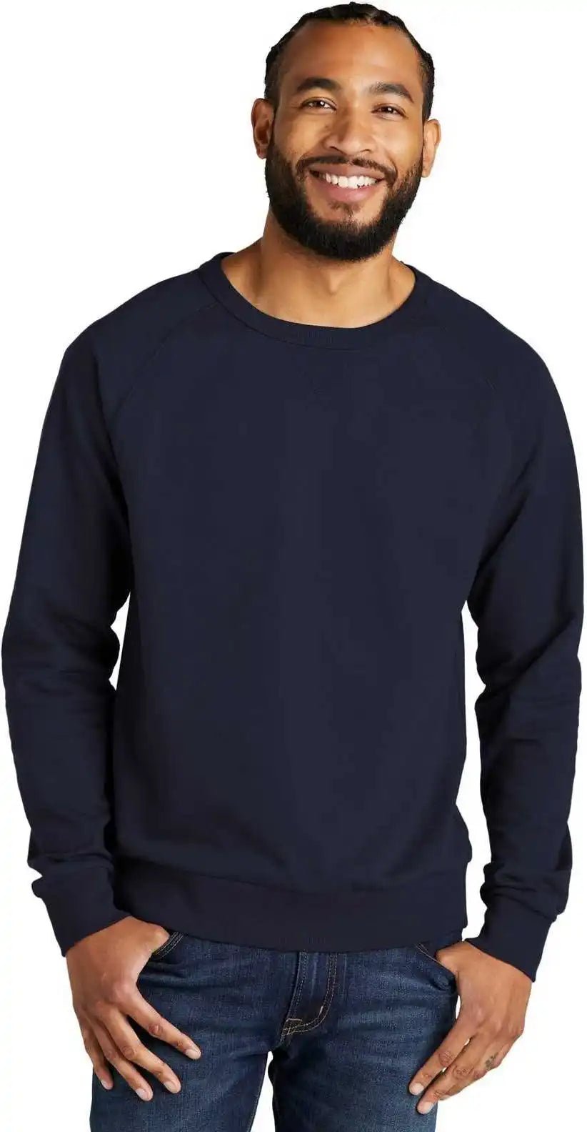 Allmade Al4004 Unisex Organic French Terry Crewneck Sweatshirt - Night Sky Navy