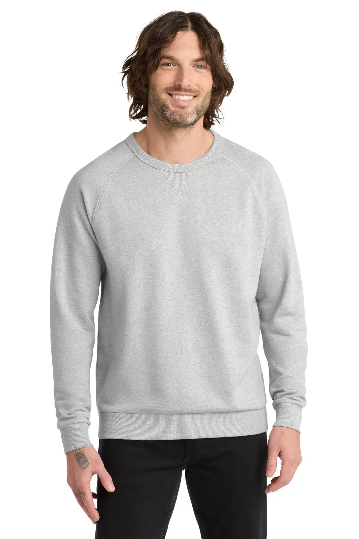 Allmade Al4004 Allmade Unisex Organic French Terry Crewneck Sweatshirt - Granite Gray Heather - Adult Xs