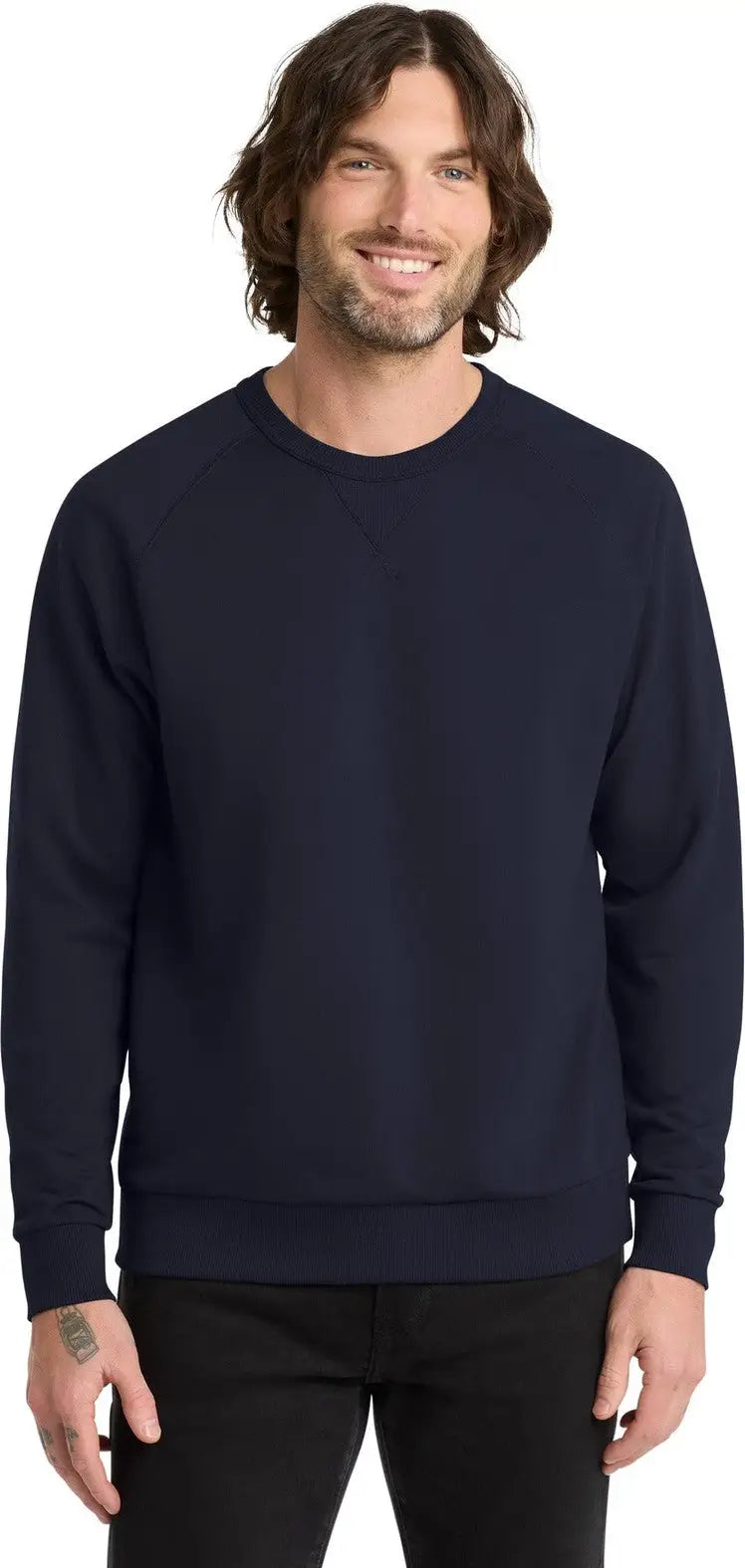 Allmade Al4004 Allmade Unisex Organic French Terry Crewneck Sweatshirt - Night Sky Navy - Adult Xs