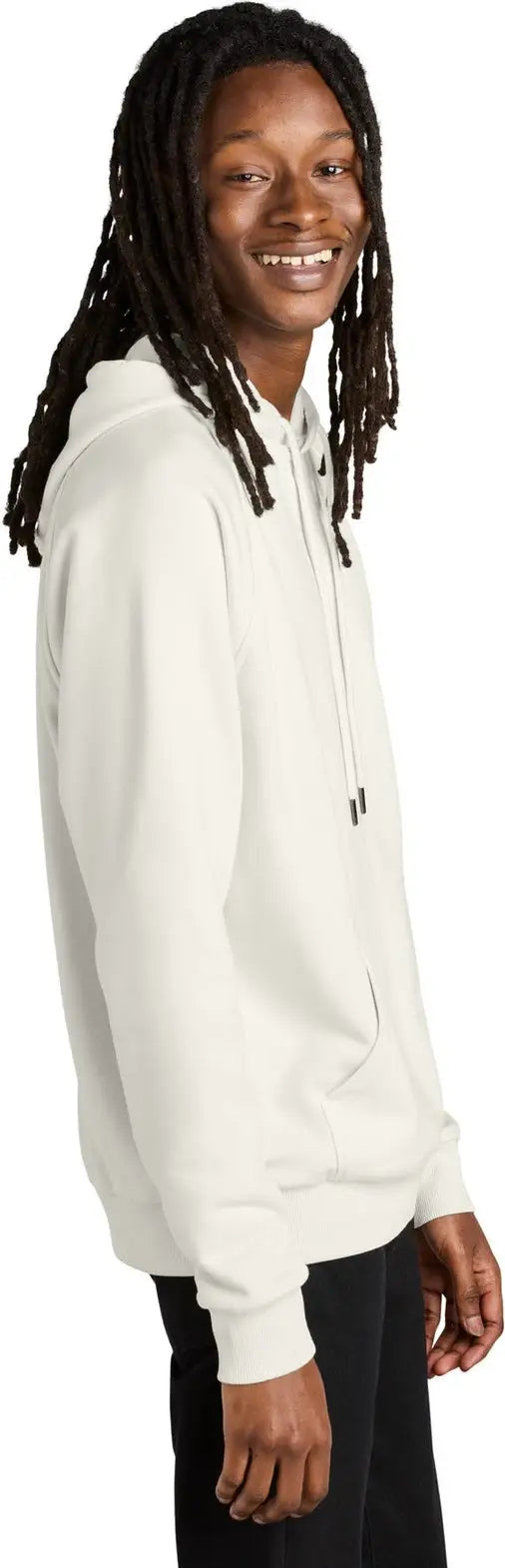 Allmade Al5000 Allmade Unisex Organic Cvc Fleece Pullover Hoodie - White Sand