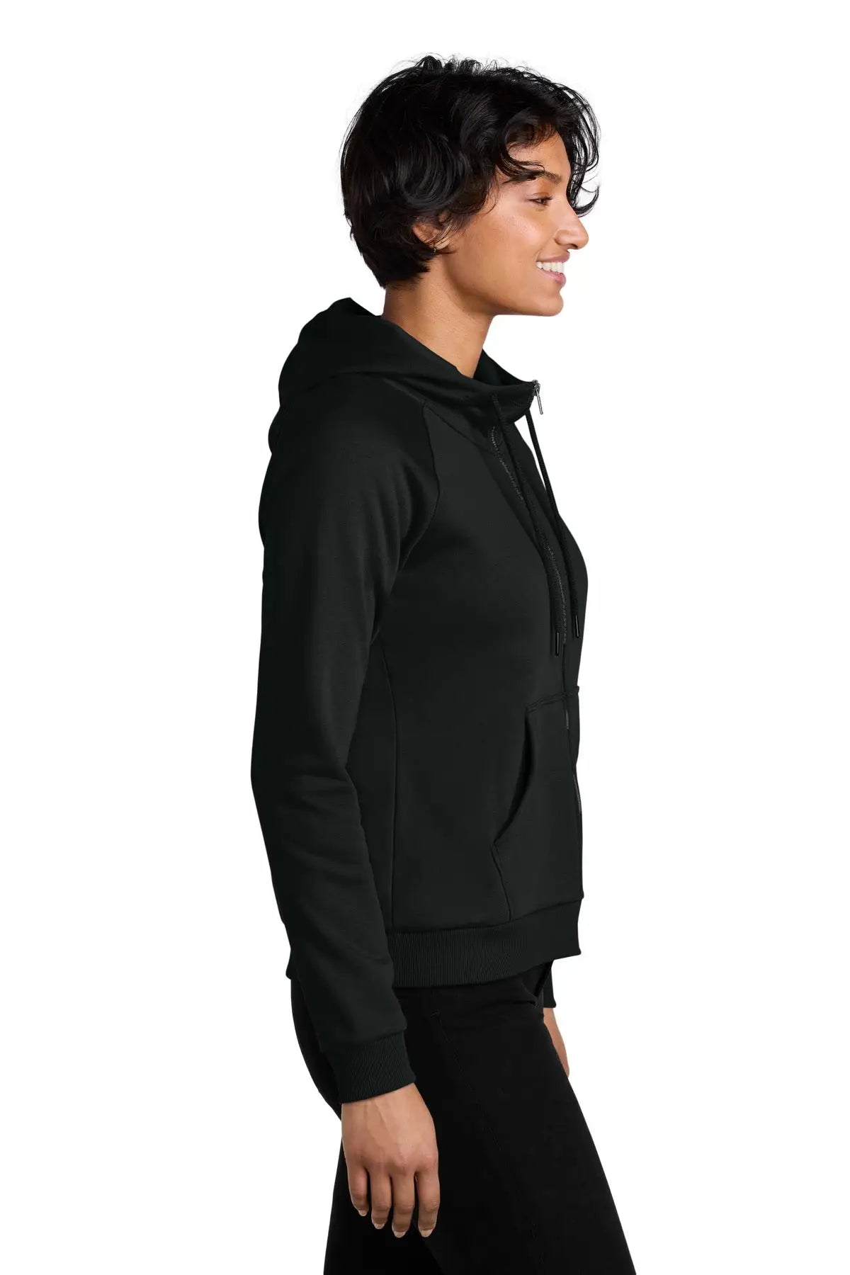 Allmade Al5003 Allmade Women’s Organic Cvc Fleece Full-zip Hoodie - Deep Black