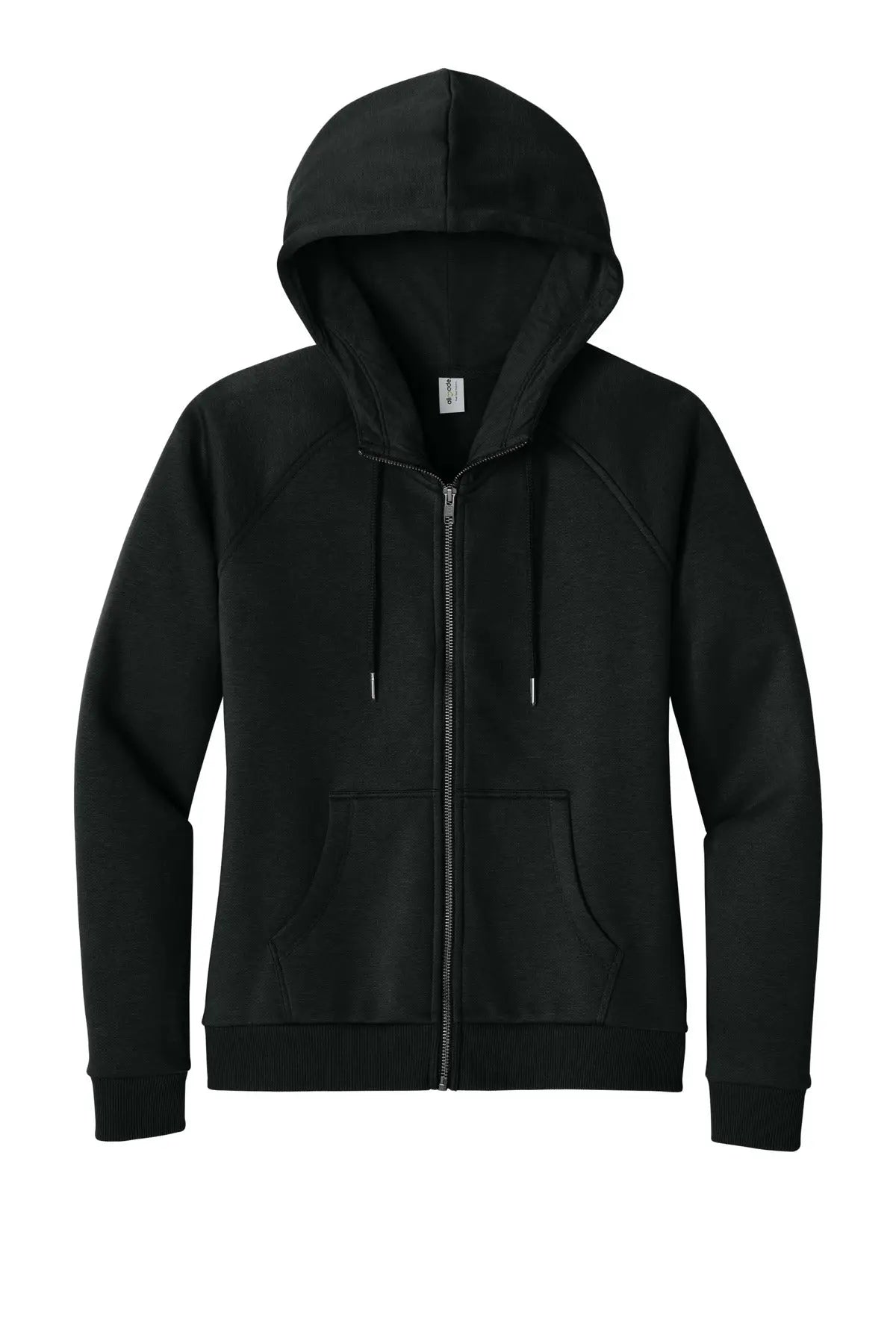 Allmade Al5003 Allmade Women’s Organic Cvc Fleece Full-zip Hoodie - Deep Black