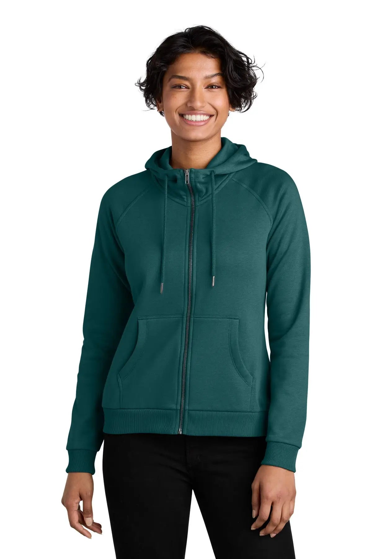Allmade Al5003 Allmade Women’s Organic Cvc Fleece Full-zip Hoodie - Deep Sea Green - Ladies Xs