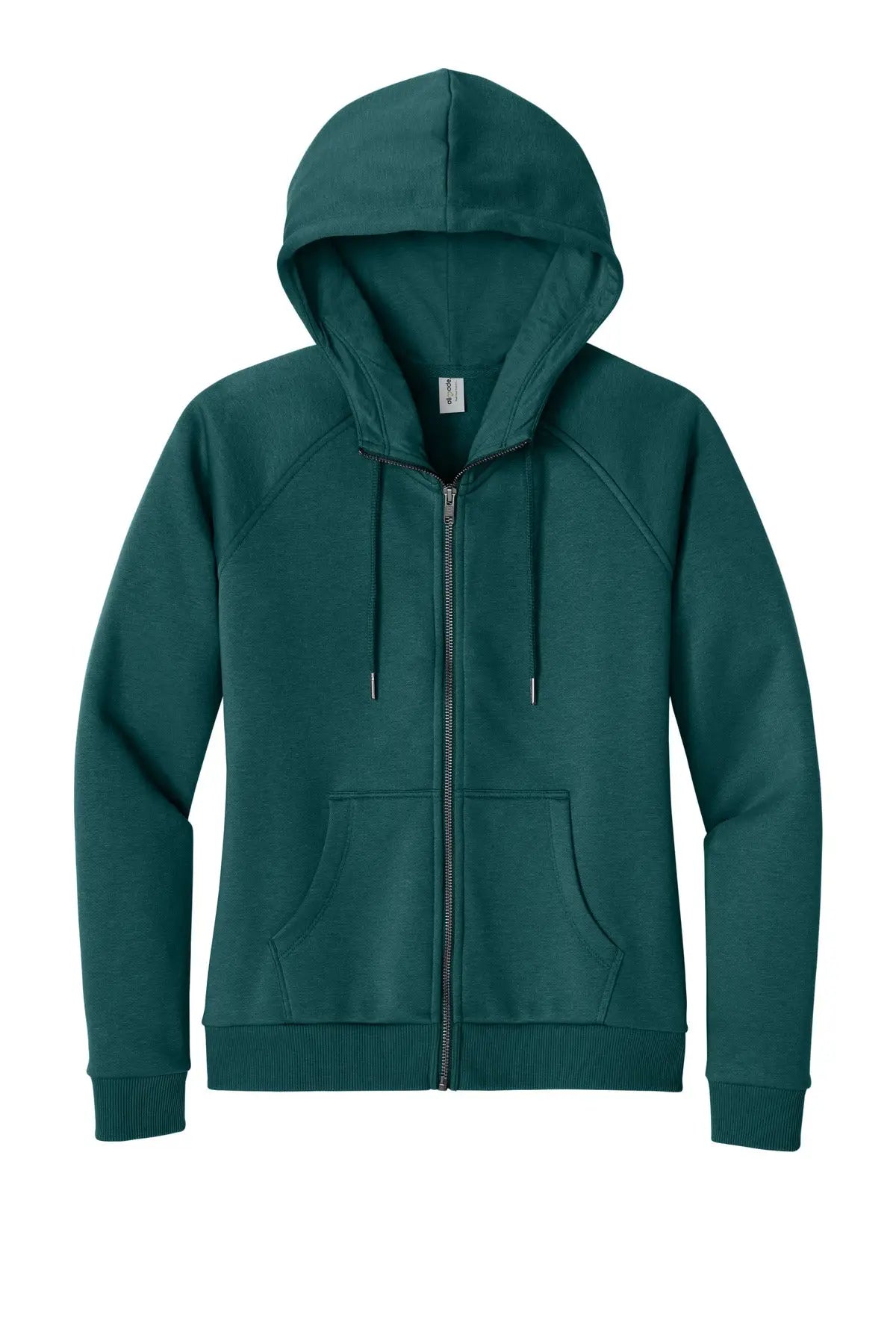 Allmade Al5003 Allmade Women’s Organic Cvc Fleece Full-zip Hoodie - Deep Sea Green