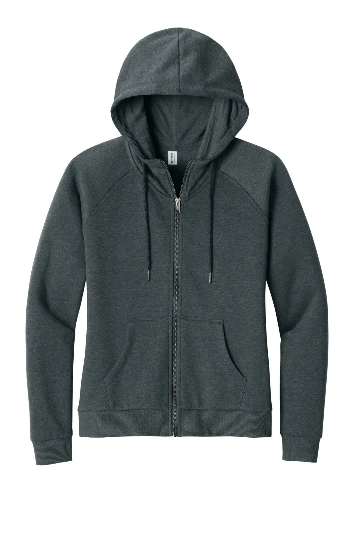 Allmade Al5003 Allmade Women’s Organic Cvc Fleece Full-zip Hoodie - Terrain Gray Heather