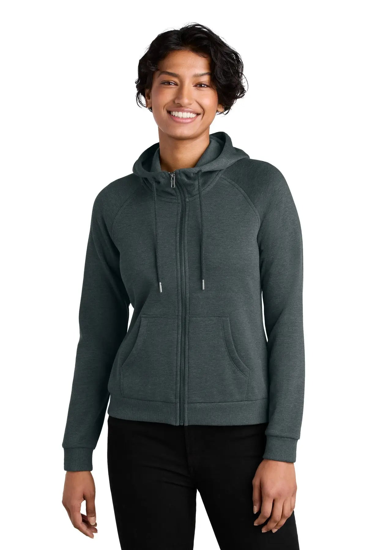 Allmade Al5003 Allmade Women’s Organic Cvc Fleece Full-zip Hoodie - Terrain Gray Heather