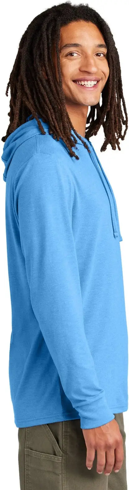 Allmade Al6003 Allmade Unisex Tri-blend Hoodie Tee - Azure Blue