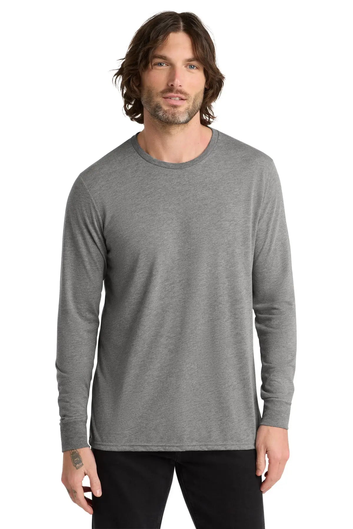Allmade Al6004 Allmade Unisex Tri-blend Long Sleeve Tee - Aluminum Gray - Adult Xs