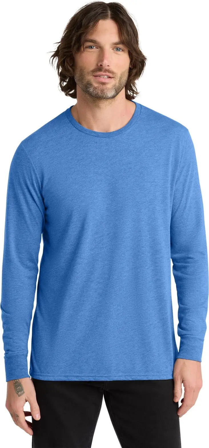 Allmade Al6004 Unisex Tri-blend Long Sleeve Tee - Azure Blue