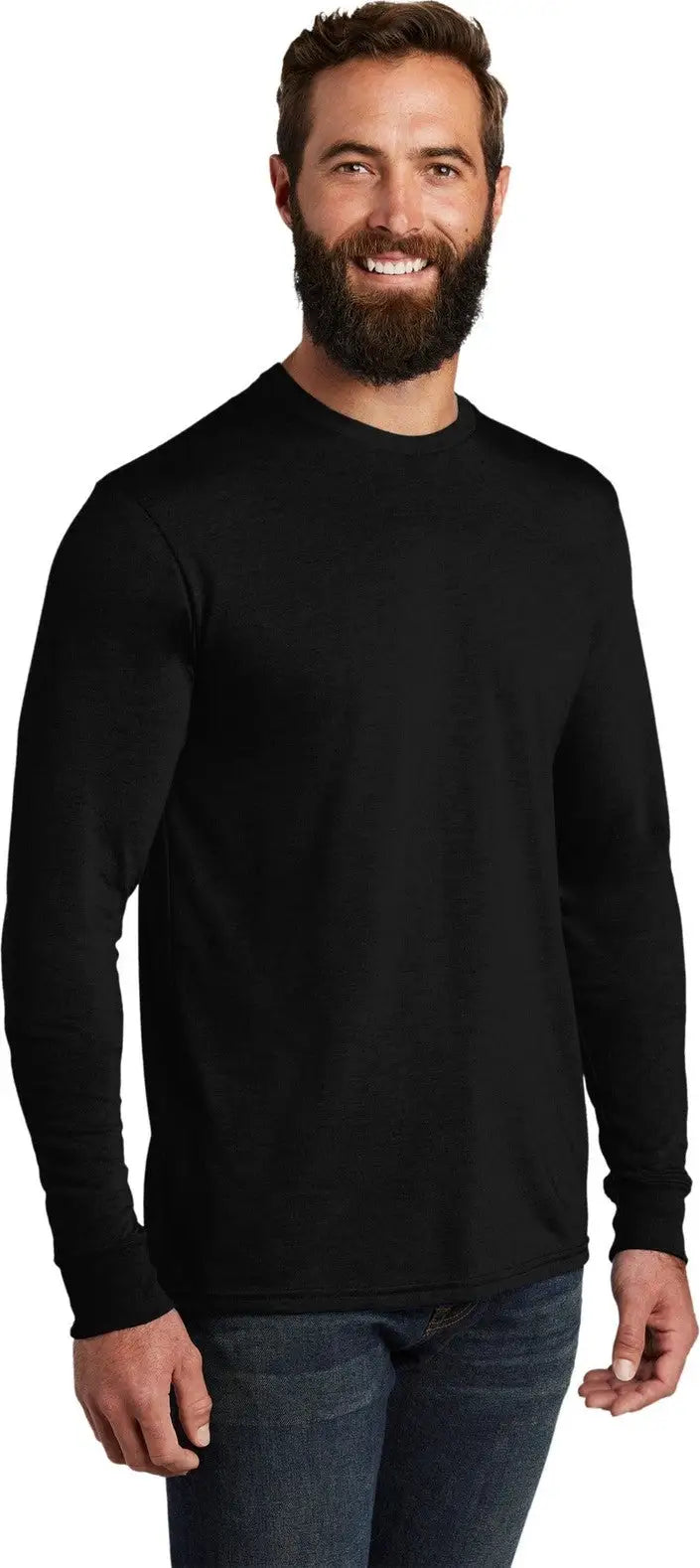 Allmade Al6004 Allmade Unisex Tri-blend Long Sleeve Tee - Deep Black