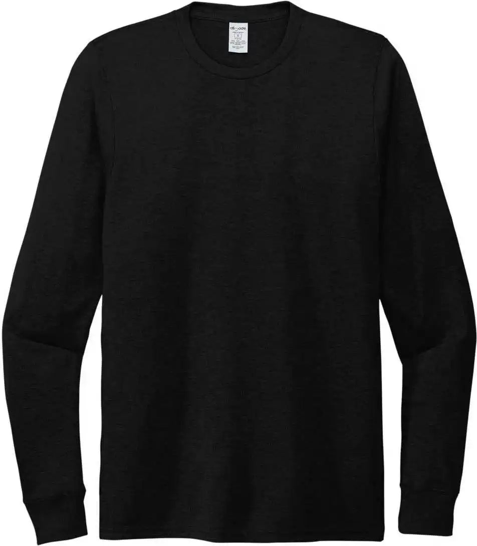 Allmade Al6004 Unisex Tri Blend Long Sleeve Tee Deep Black