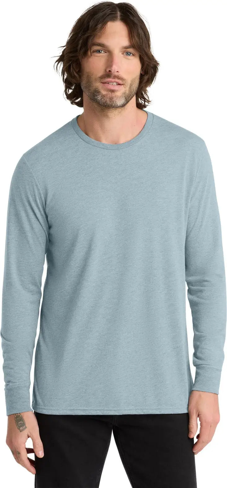 Allmade Al6004 Allmade Unisex Tri-blend Long Sleeve Tee - i Like you Blue - Adult Xs