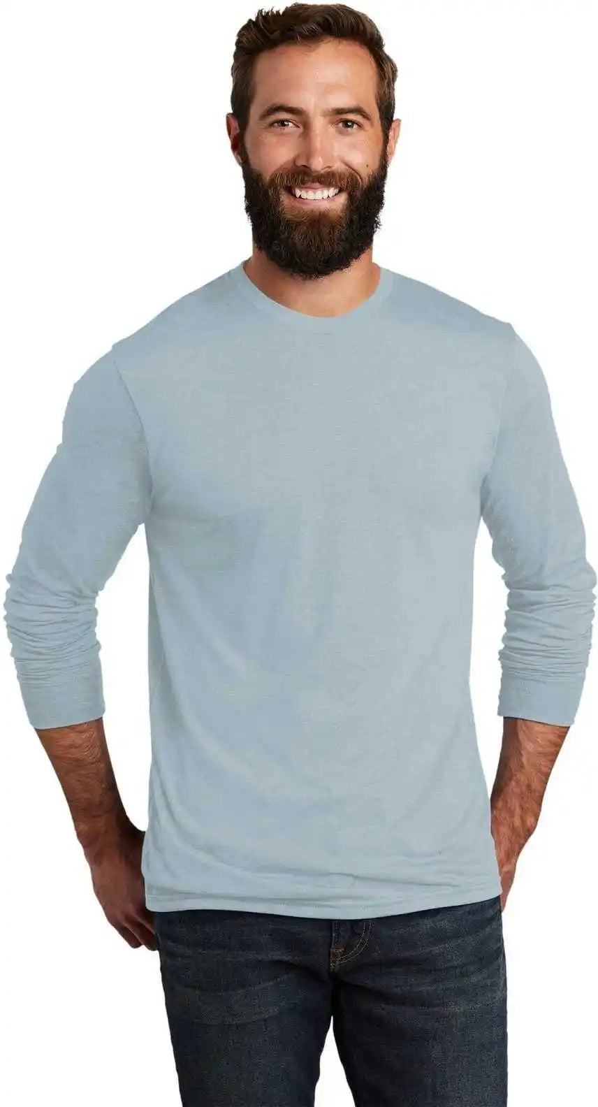Allmade Al6004 Unisex Tri-blend Long Sleeve Tee - i Like you Blue