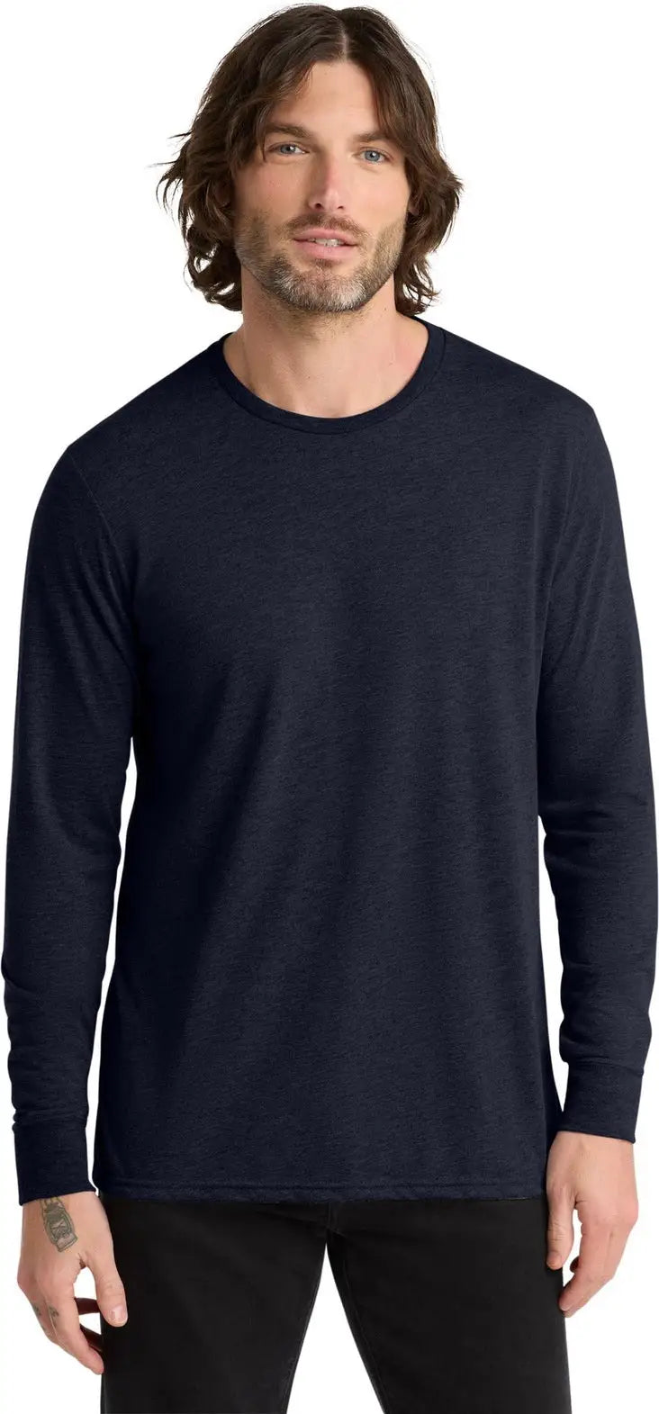Allmade Al6004 Allmade Unisex Tri-blend Long Sleeve Tee - Night Sky Navy - Adult Xs