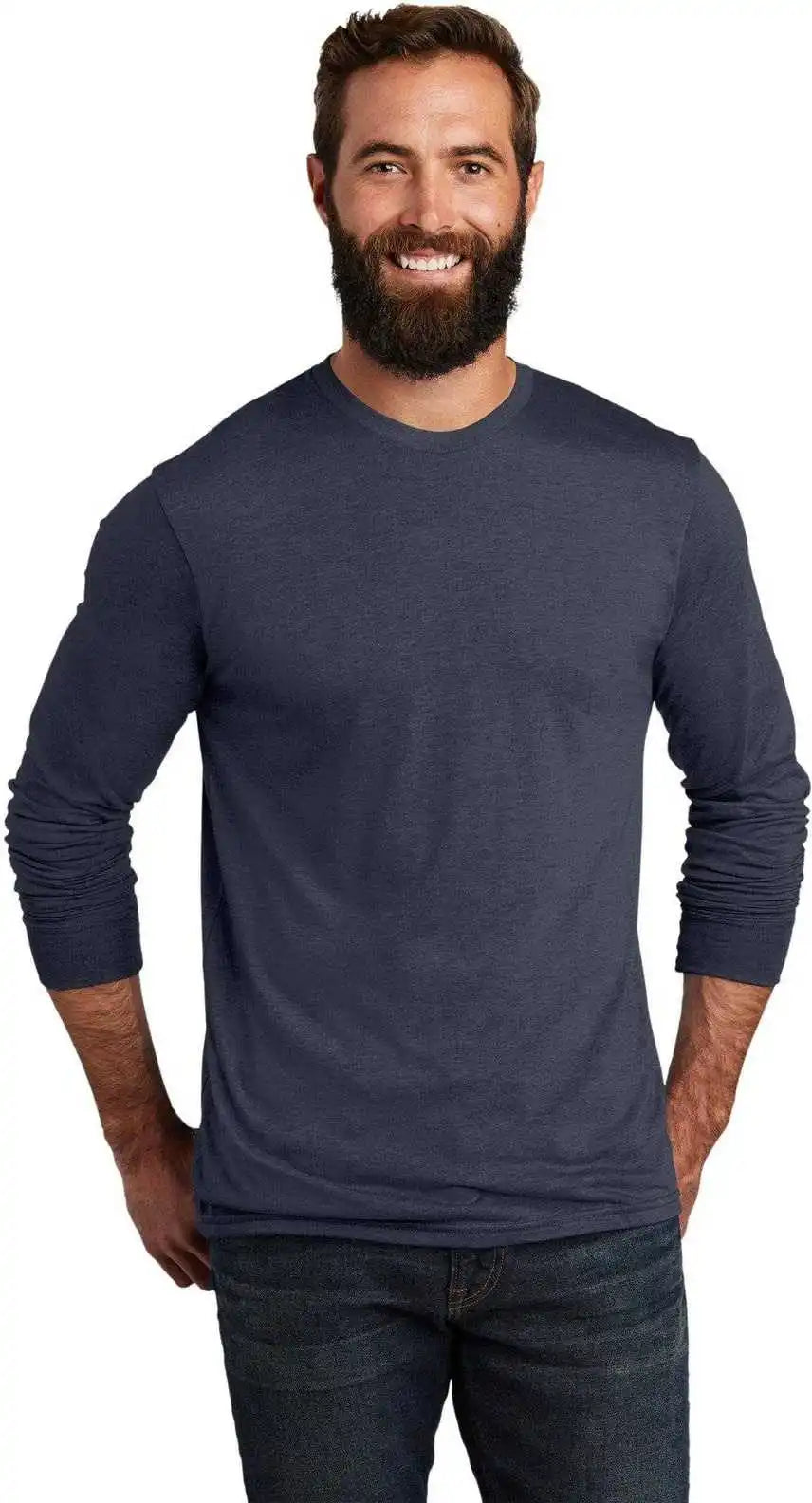 Allmade Al6004 Unisex Tri Blend Long Sleeve Tee Rebel Blue