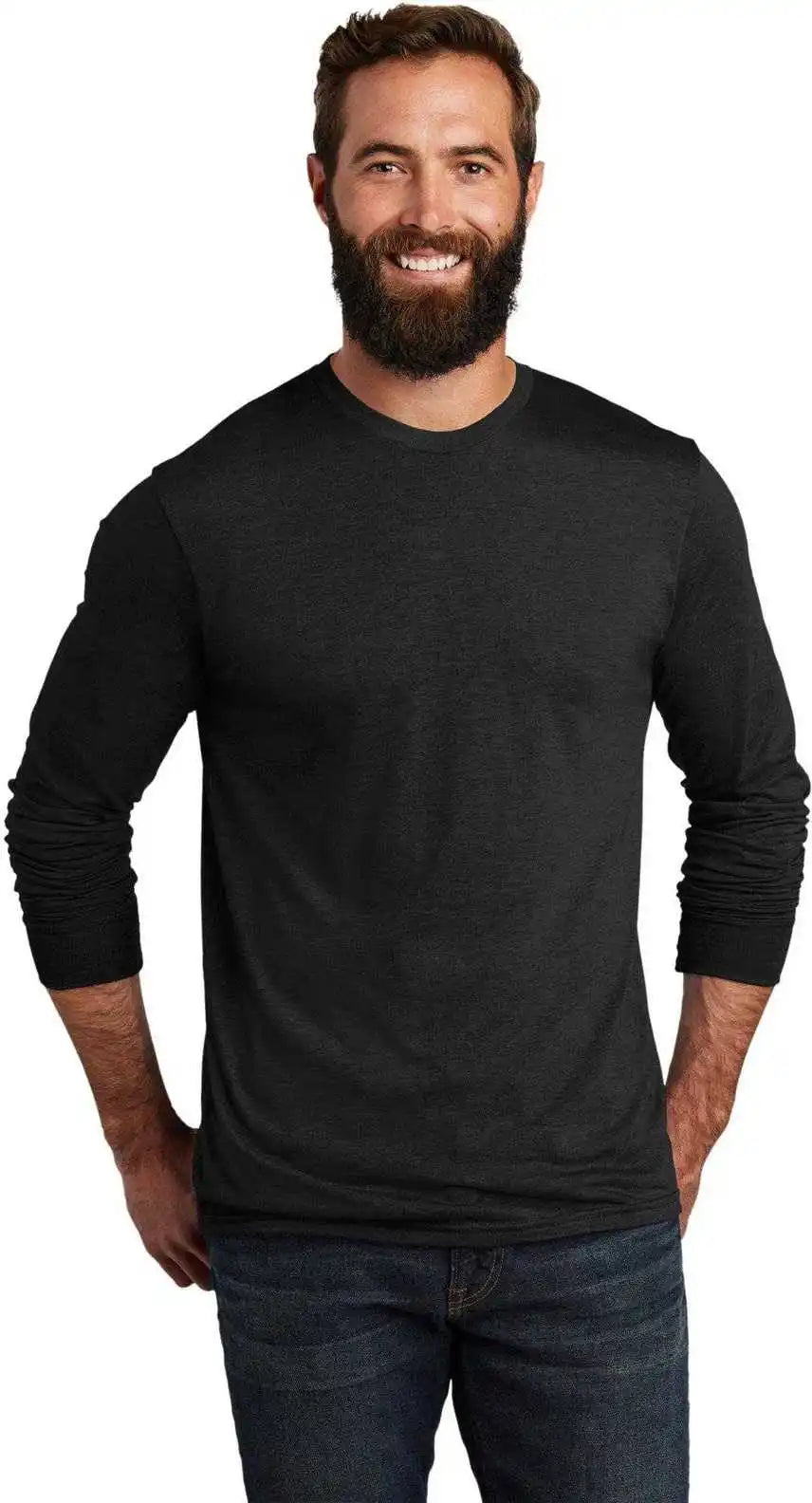 Allmade Al6004 Unisex Tri-blend Long Sleeve Tee - Space Black