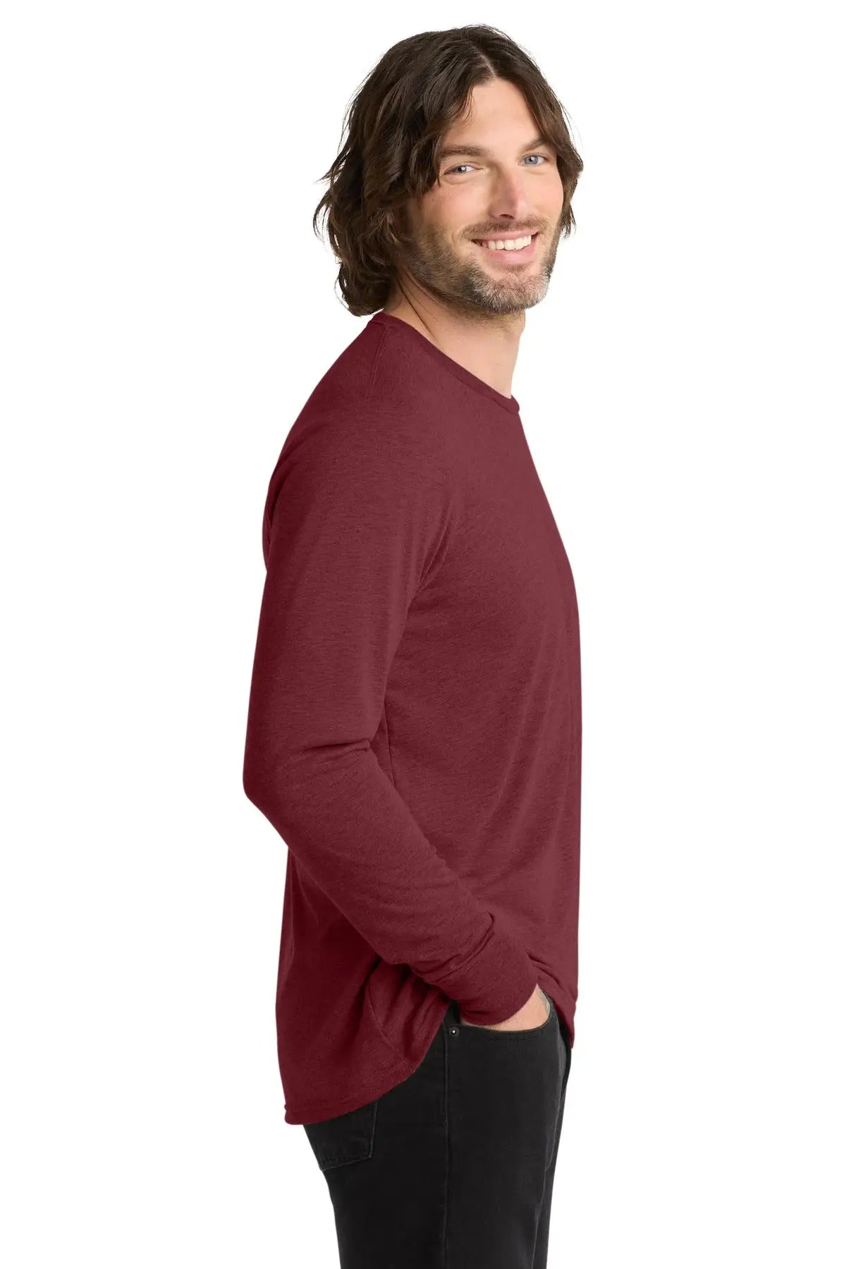 Allmade Al6004 Allmade Unisex Tri-blend Long Sleeve Tee - Vino Red