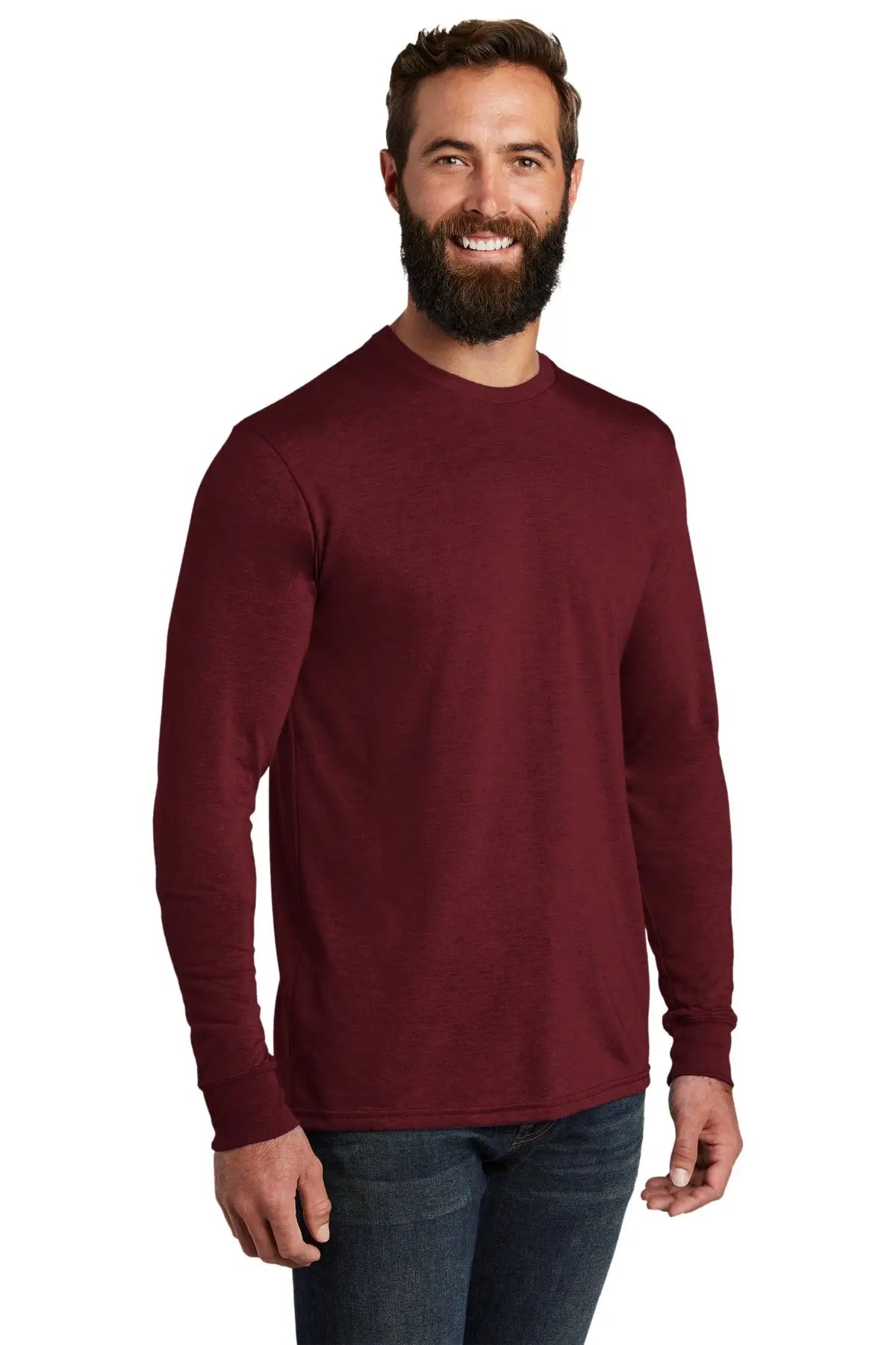 Allmade Al6004 Allmade Unisex Tri-blend Long Sleeve Tee - Vino Red