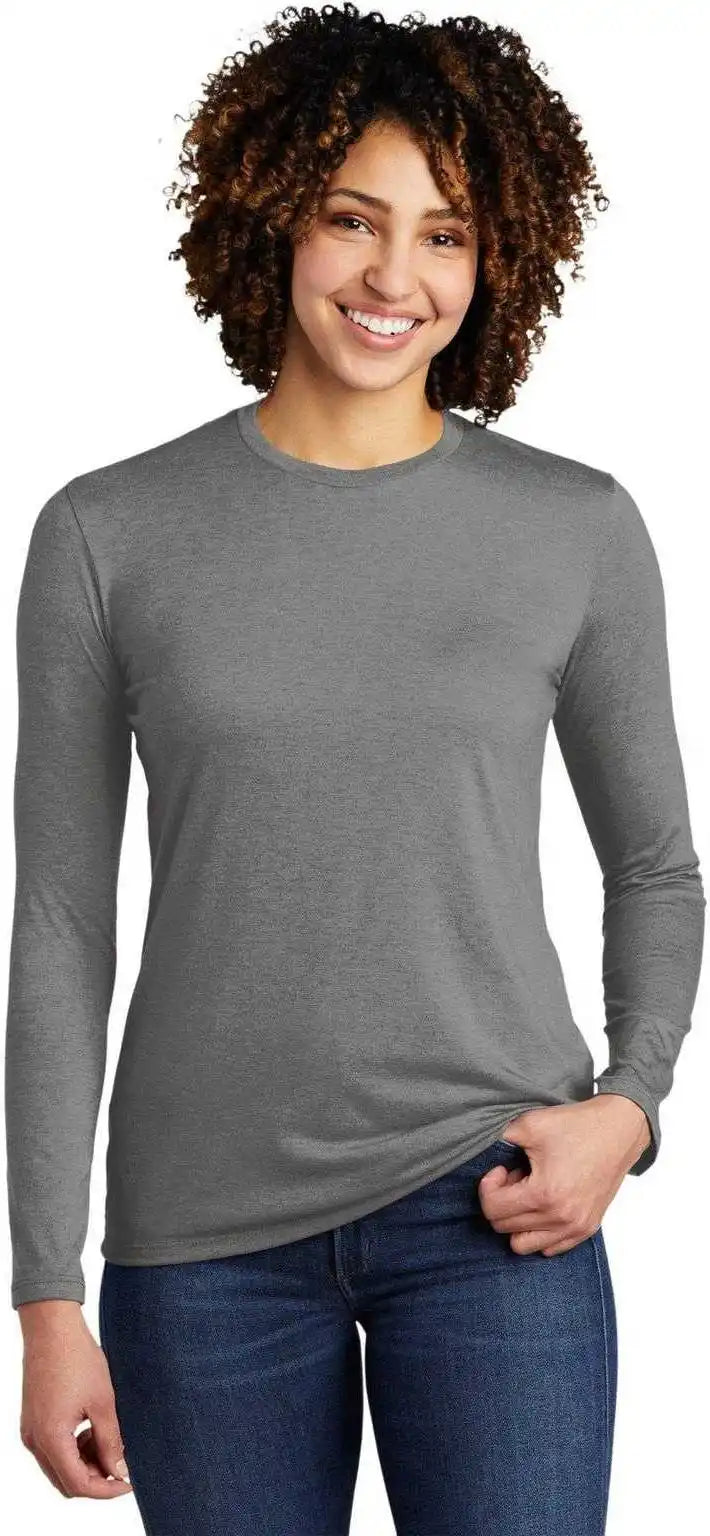 Allmade Al6008 Women’s Tri Blend Long Sleeve Tee Aluminum Gray