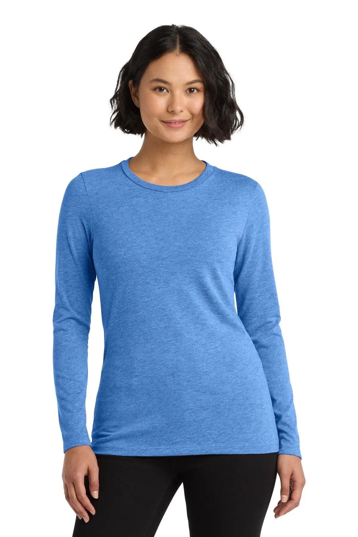 Allmade Al6008 Women’s Tri-blend Long Sleeve Tee - Azure Blue