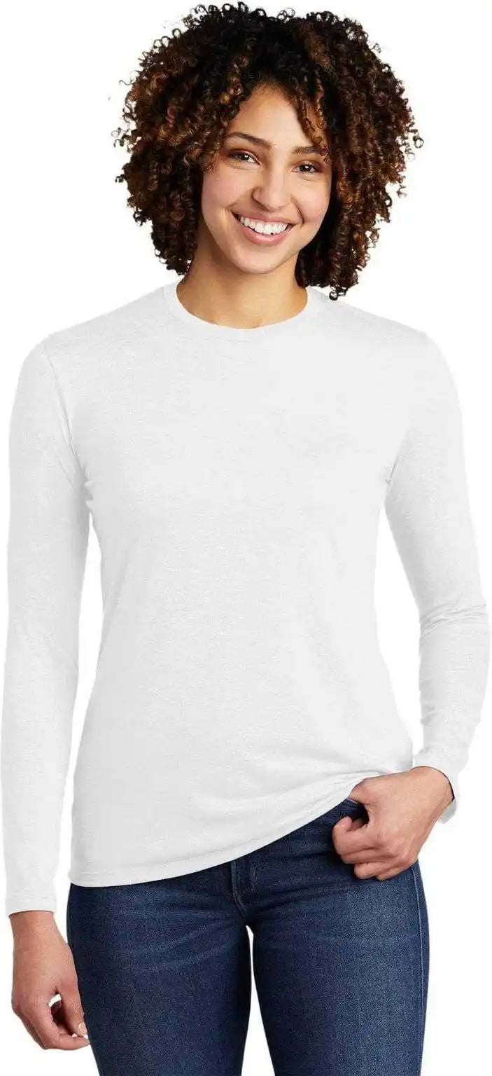 Allmade Al6008 Women’s Tri Blend Long Sleeve Tee Fairly White