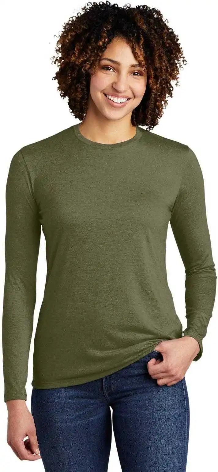 Allmade Al6008 Women’s Tri Blend Long Sleeve Tee Olive you Green