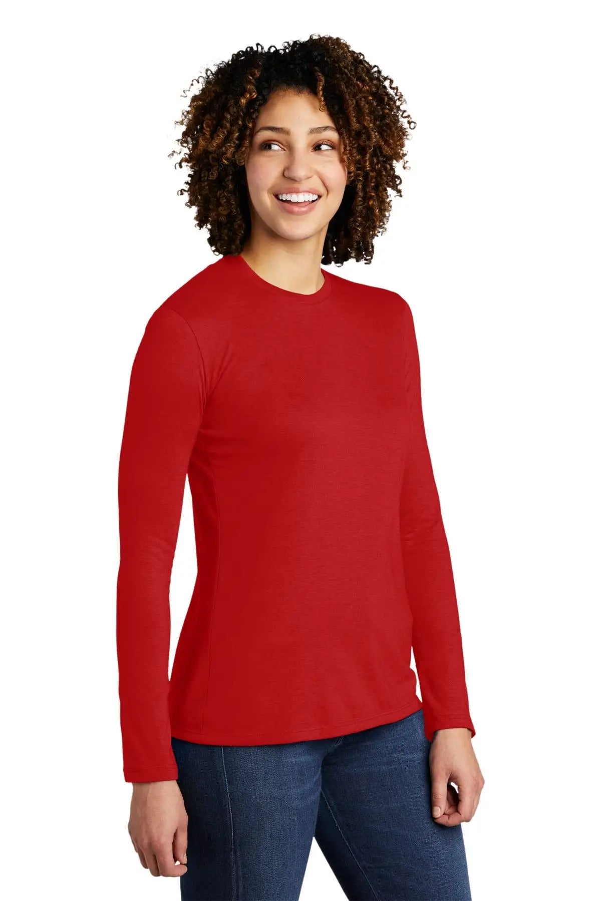 Allmade Al6008 Allmade Women’s Tri-blend Long Sleeve Tee - Rise Up Red