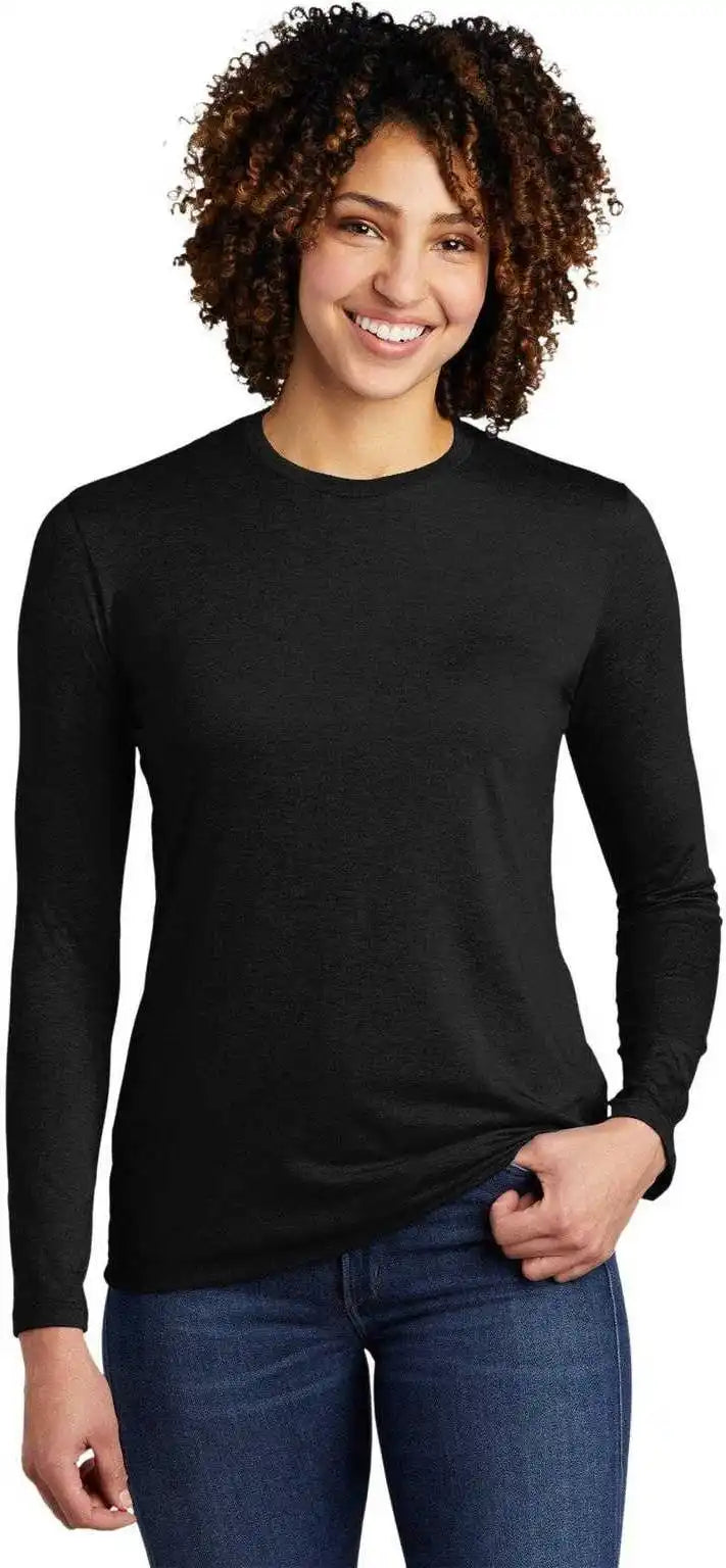 Allmade Al6008 Women’s Tri Blend Long Sleeve Tee Space Black