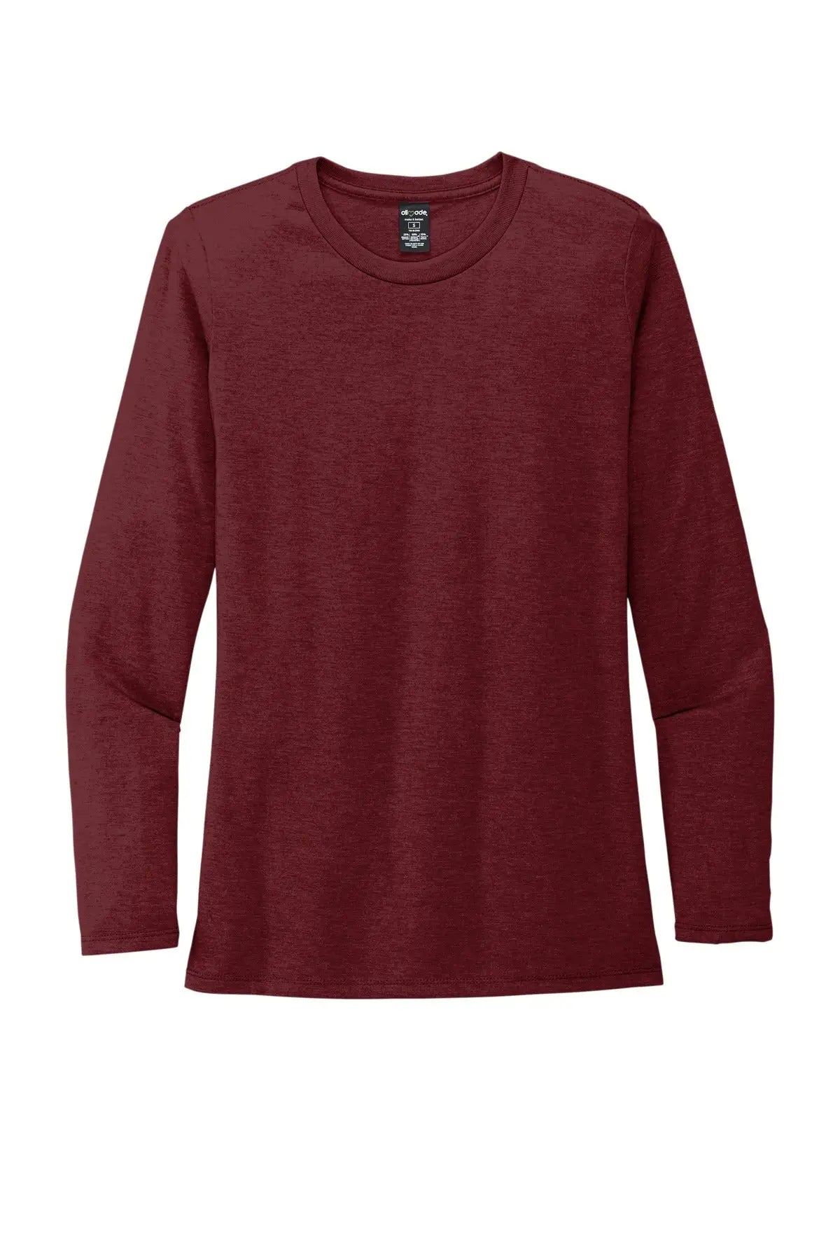 Allmade Al6008 Allmade Women’s Tri-blend Long Sleeve Tee - Vino Red
