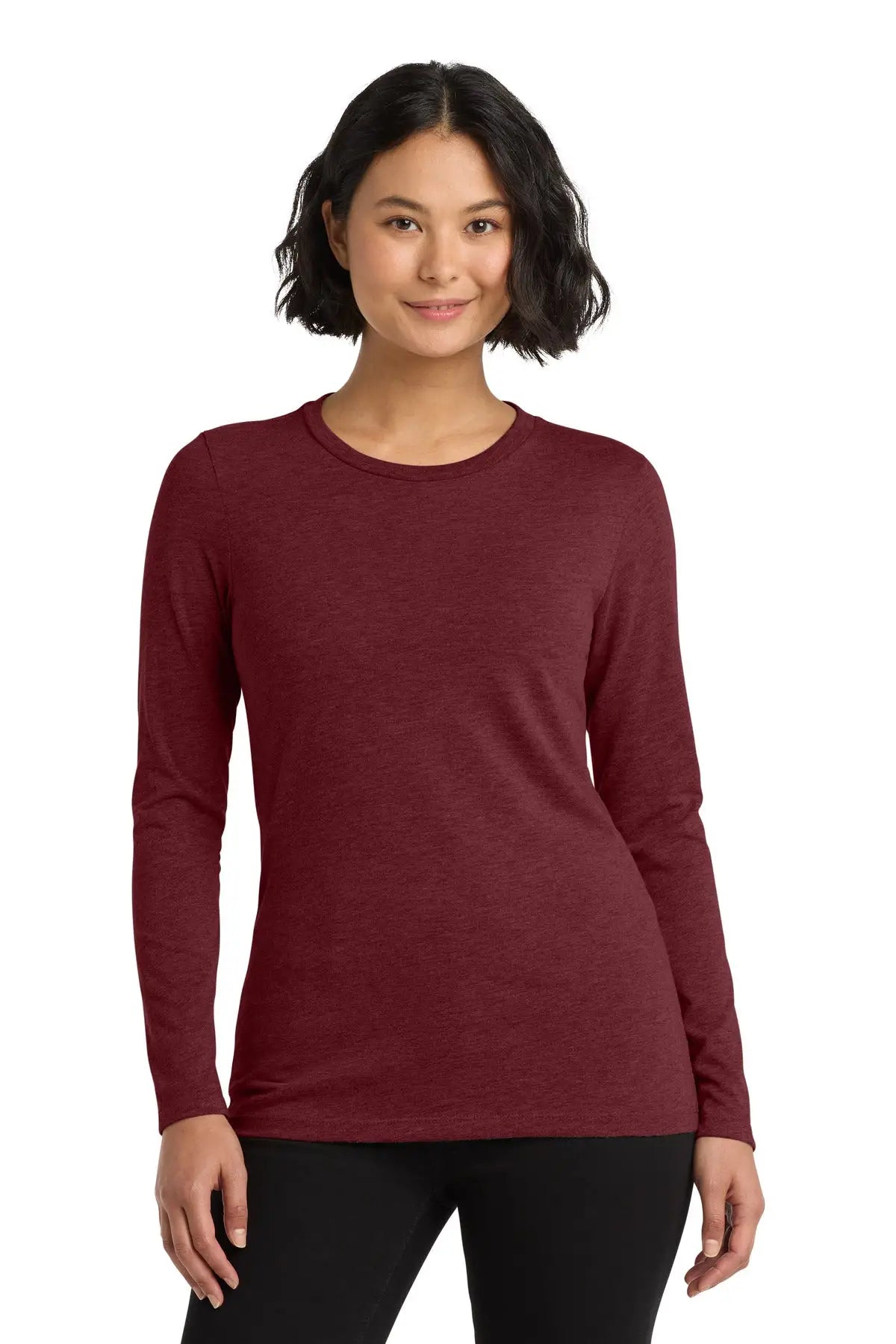 Allmade Al6008 Allmade Women’s Tri-blend Long Sleeve Tee - Vino Red - Ladies Xs