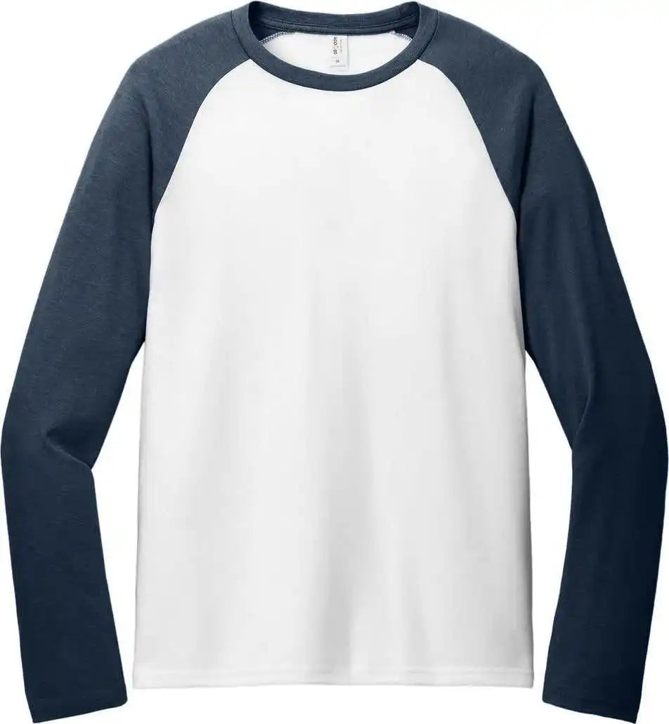 Allmade Al6009 Unisex Tri-blend Long Sleeve Colorblock Raglan - Rblbl/btwh