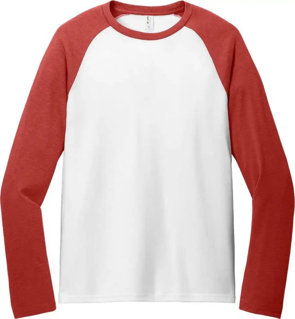 Allmade Al6009 Unisex Tri Blend Long Sleeve Colorblock Raglan Rseupr/btw