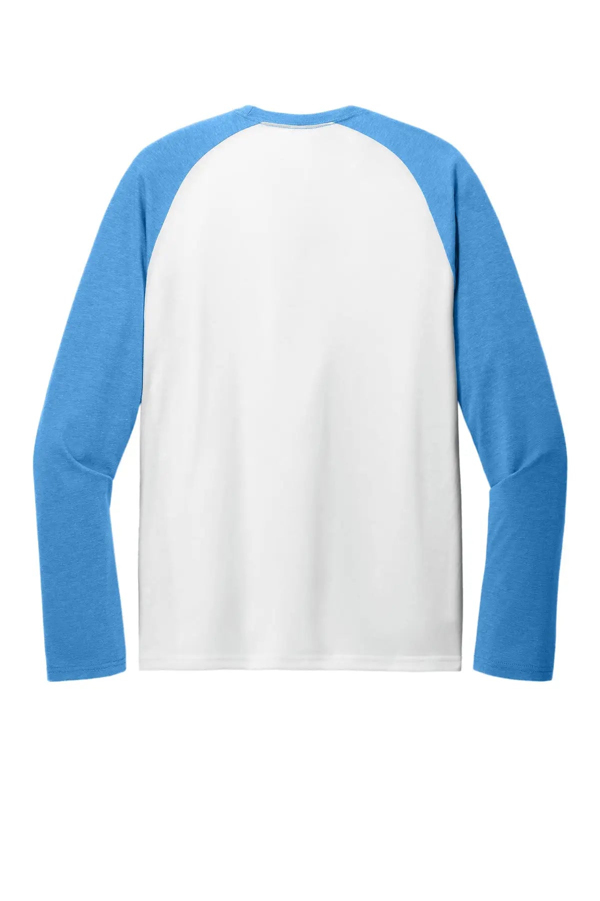 Allmade Al6009 Allmade Unisex Tri-blend Long Sleeve Colorblock Raglan - Azure Blue Bright White - Blue/ / Adult Xs