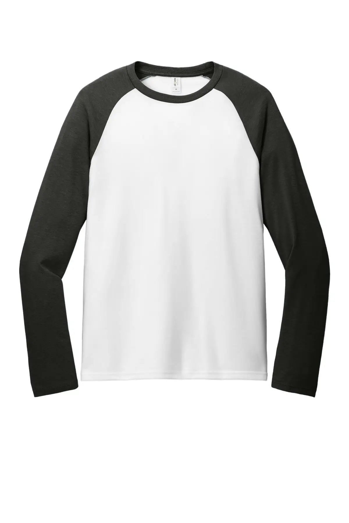 Allmade Al6009 Allmade Unisex Tri-blend Long Sleeve Colorblock Raglan - Space Black Bright White