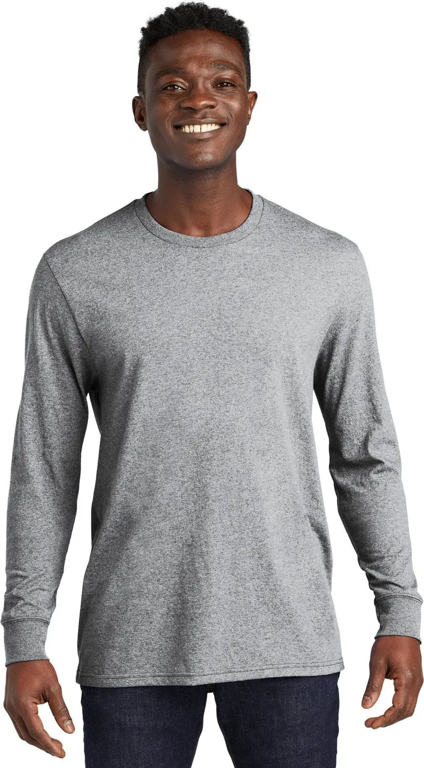 Allmade Al6204 Allmade Unisex Long Sleeve Recycled Blend Tee - Gray Heather - Remade / Adult Xs