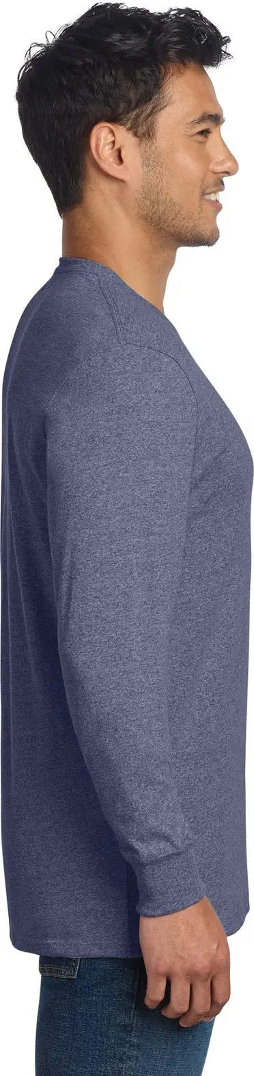 Allmade Al6204 Allmade Unisex Long Sleeve Recycled Blend Tee - Navy Heather
