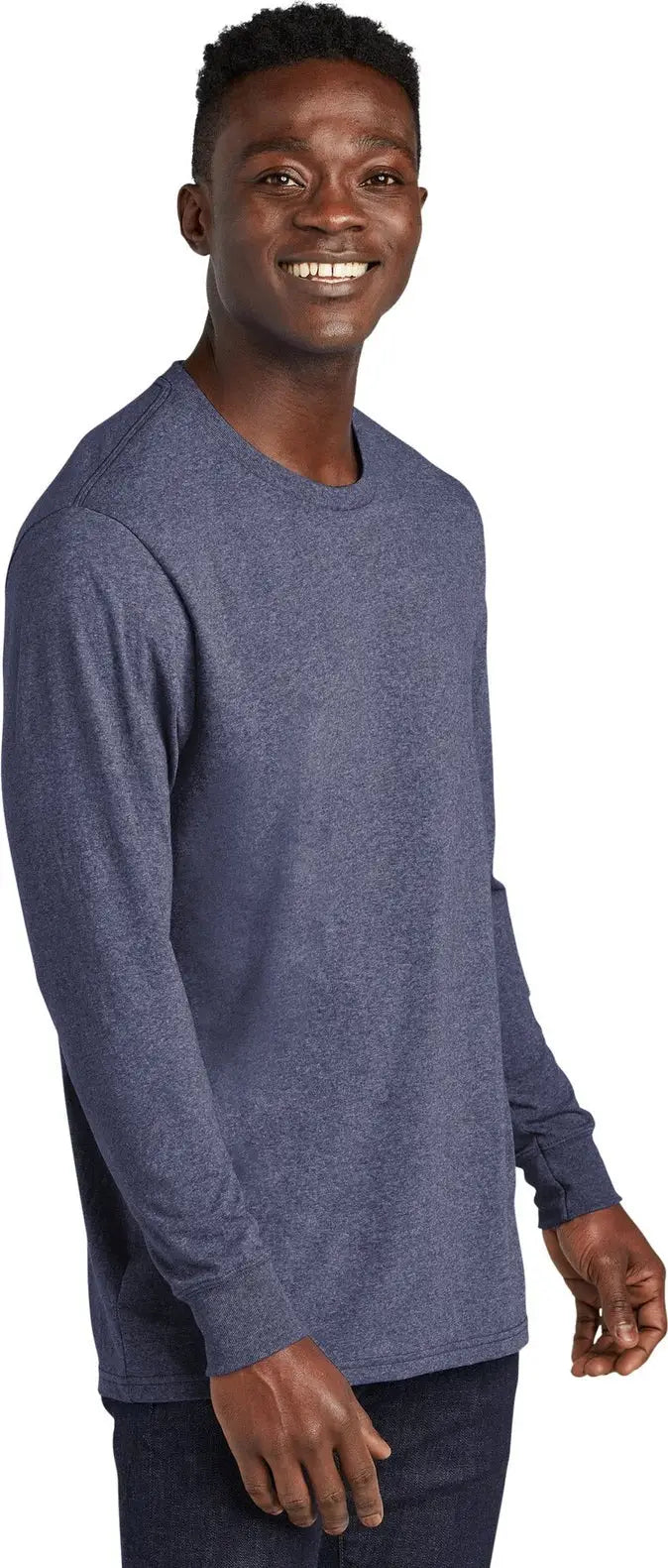 Allmade Al6204 Allmade Unisex Long Sleeve Recycled Blend Tee - Navy Heather