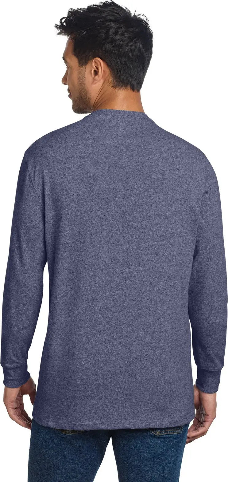 Allmade Al6204 Allmade Unisex Long Sleeve Recycled Blend Tee - Navy Heather