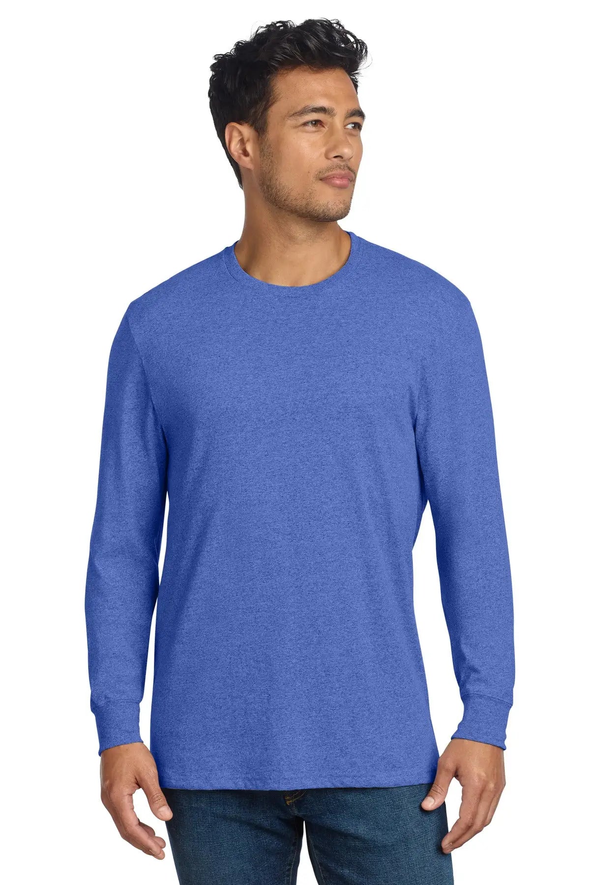 Allmade Al6204 Allmade Unisex Long Sleeve Recycled Blend Tee - Royal Heather - Reused / Adult Xs