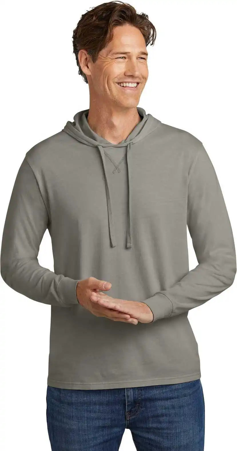 Allmade Al6305 Unisex Mineral Dye Organic Cotton Hoodie Tee - Drftwdgrey